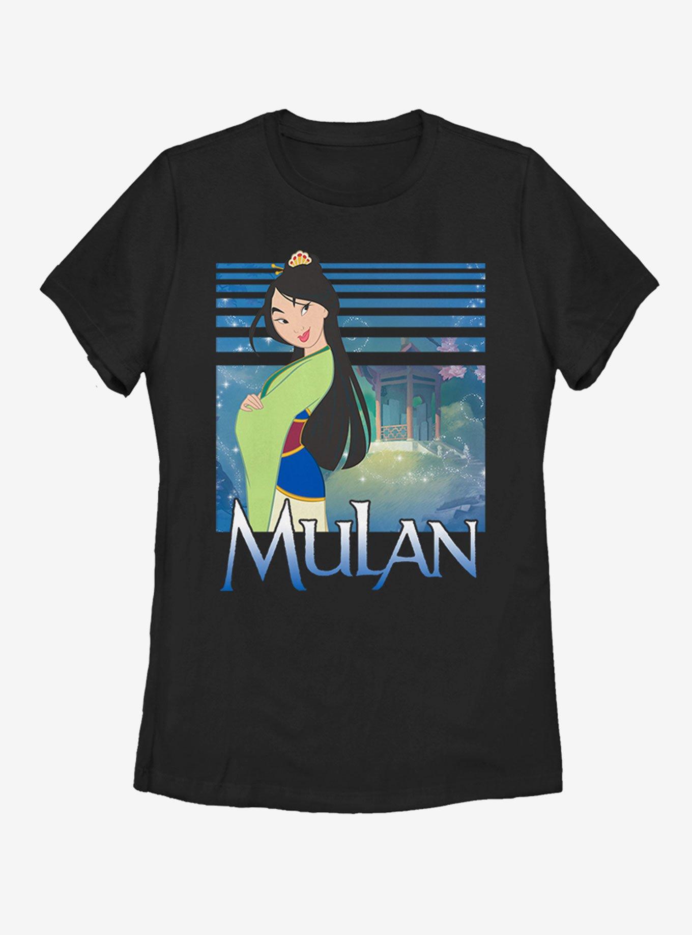 Disney Mulan Blue Womens T-Shirt, BLACK, hi-res