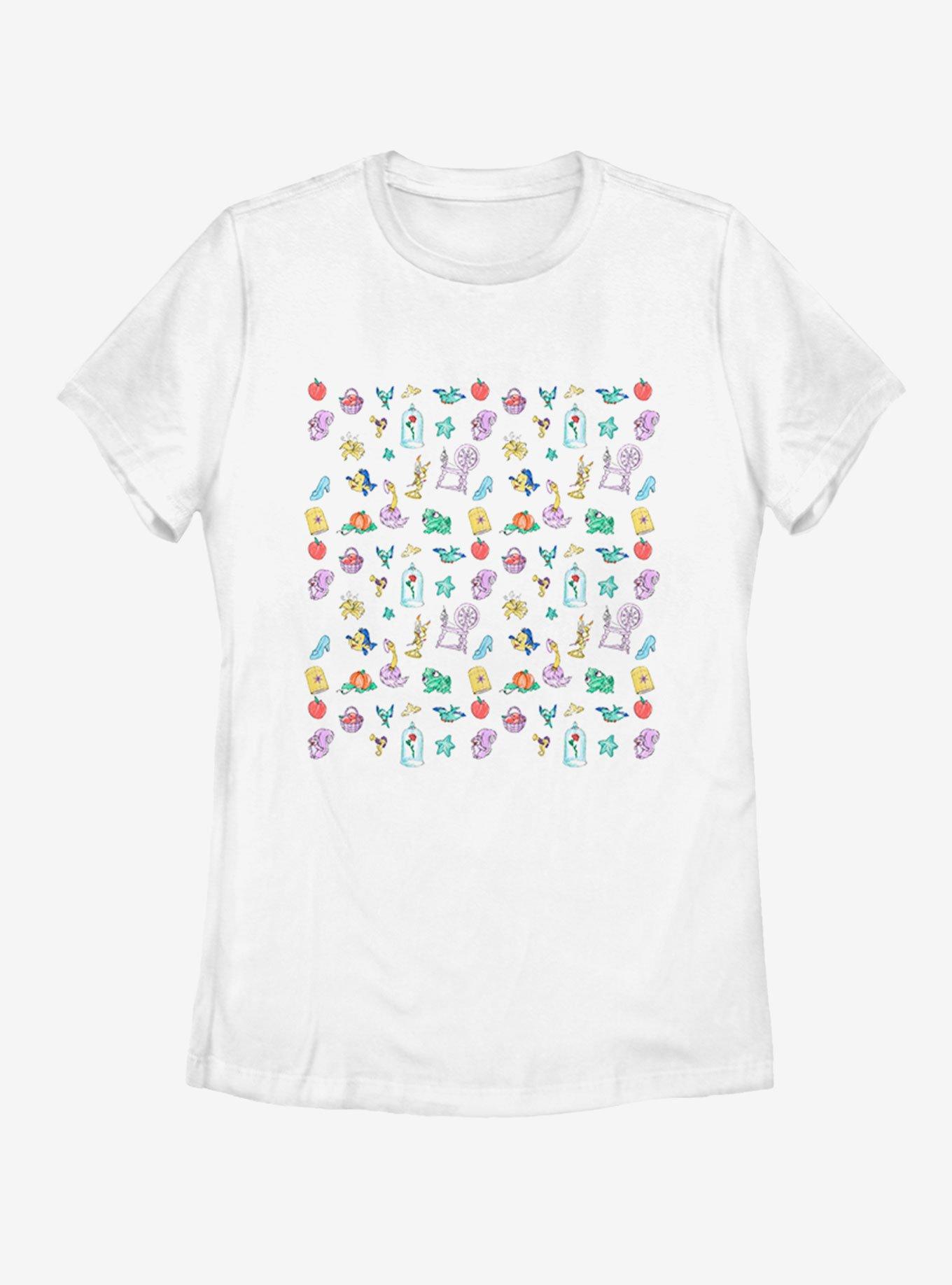 Disney The Little Mermaid Doodles Womens T-Shirt, , hi-res