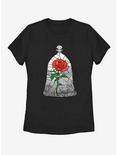Disney Beauty and The Beast Glass Rose Womens T-Shirt, BLACK, hi-res