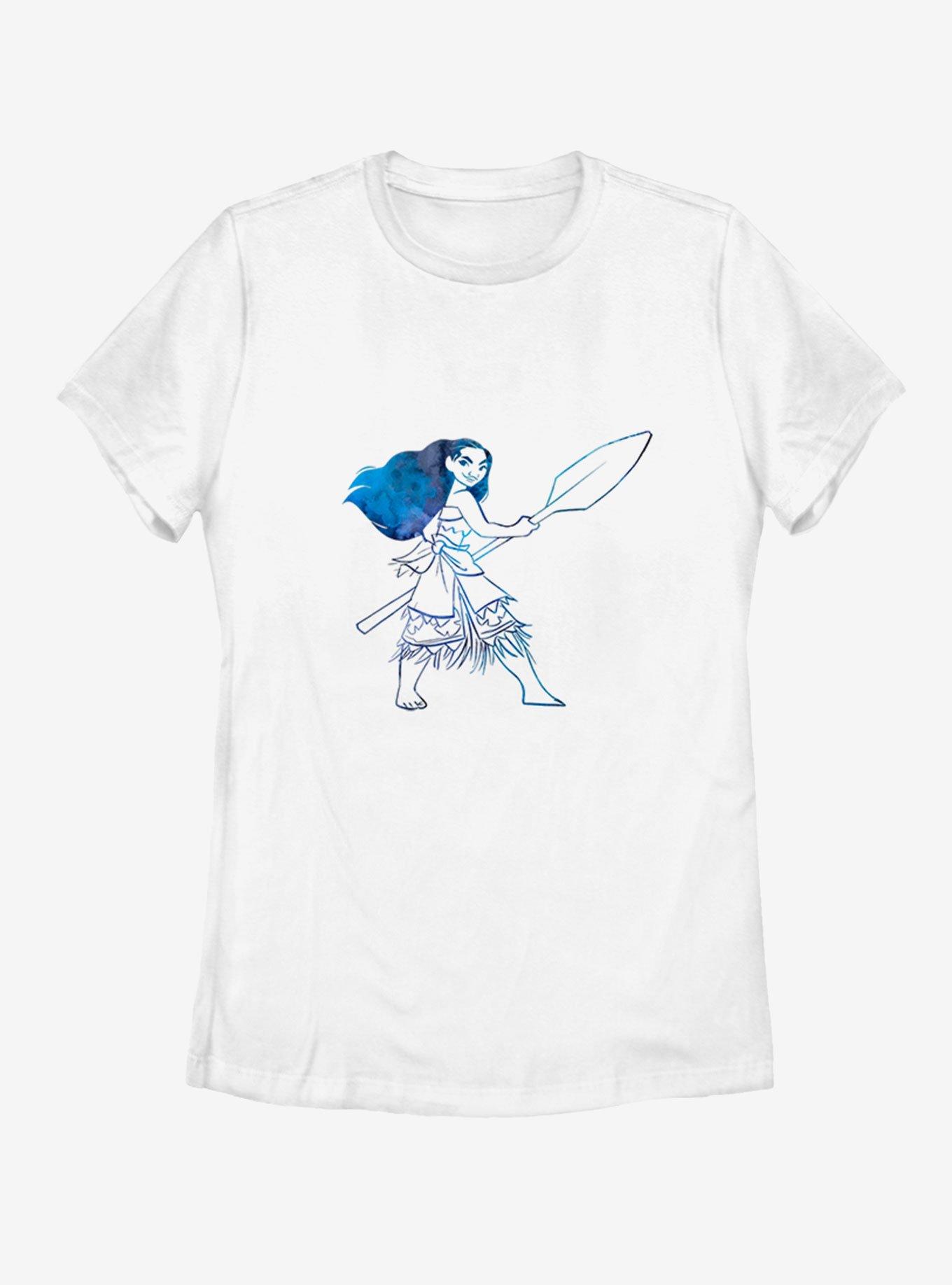 Disney Moana Watercolor Womens T-Shirt, , hi-res