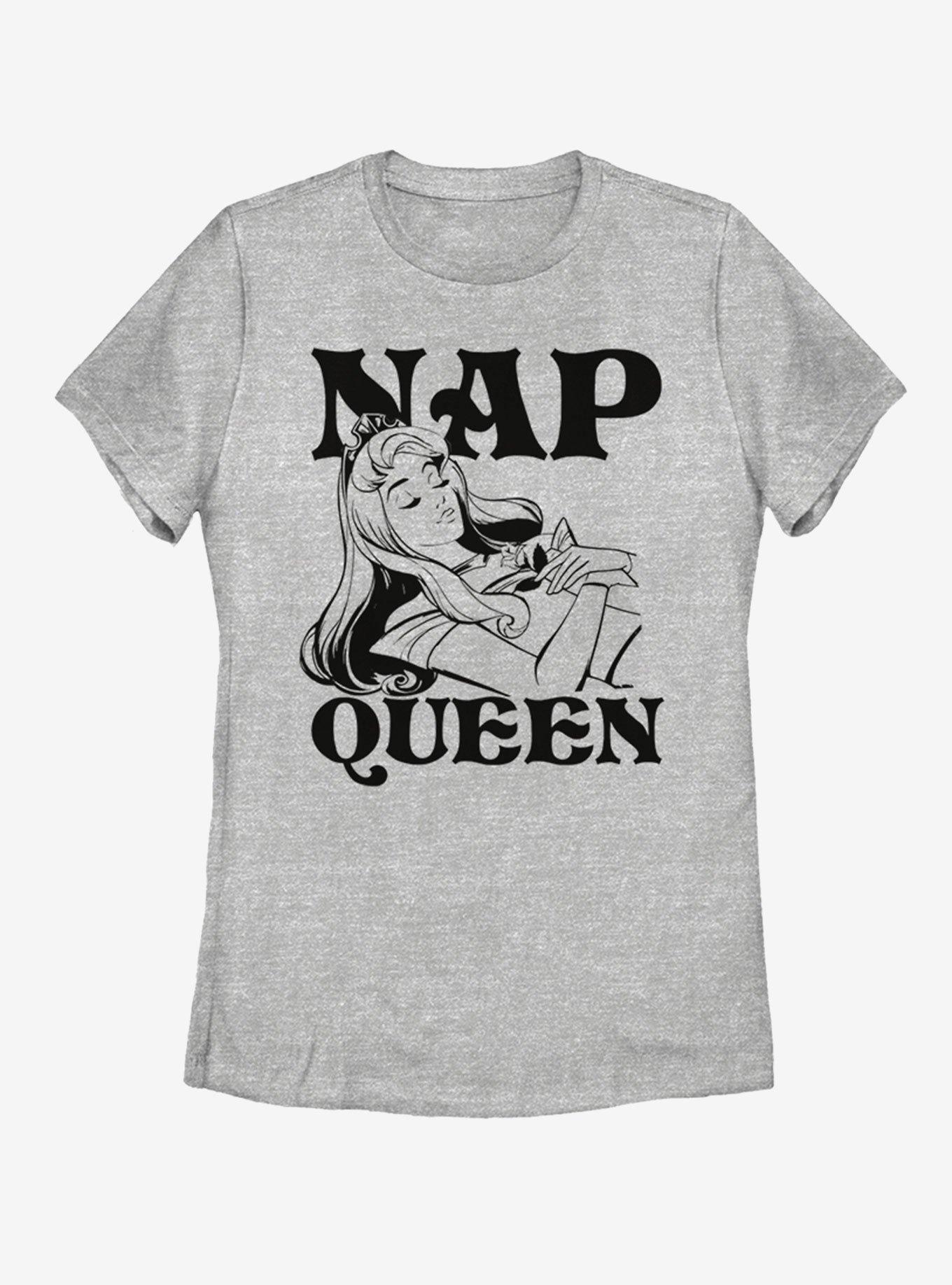 Disney Sleeping Beauty Aurora Nap Queen Womens T-Shirt, ATH HTR, hi-res