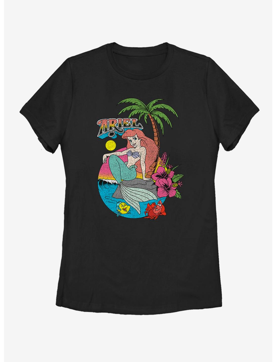 Disney The Little Mermaid Encinitas Sunset Womens T-Shirt, BLACK, hi-res