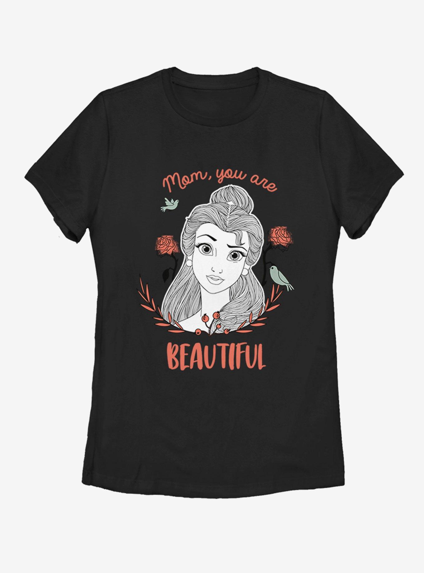 Disney Beauty and The Beast Beautiful Mom Womens T-Shirt, BLACK, hi-res