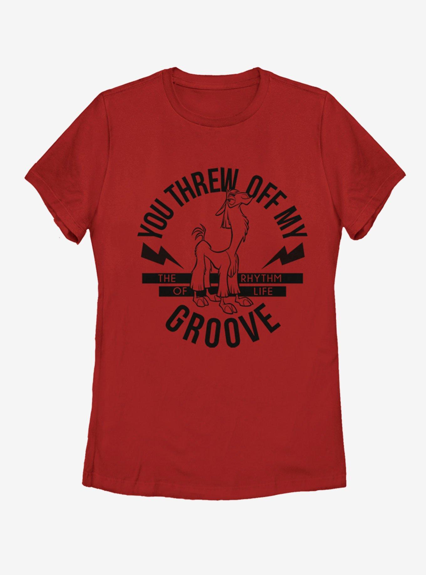 Disney The Emperor's New Groove Groove Stamp Womens T-Shirt, RED, hi-res