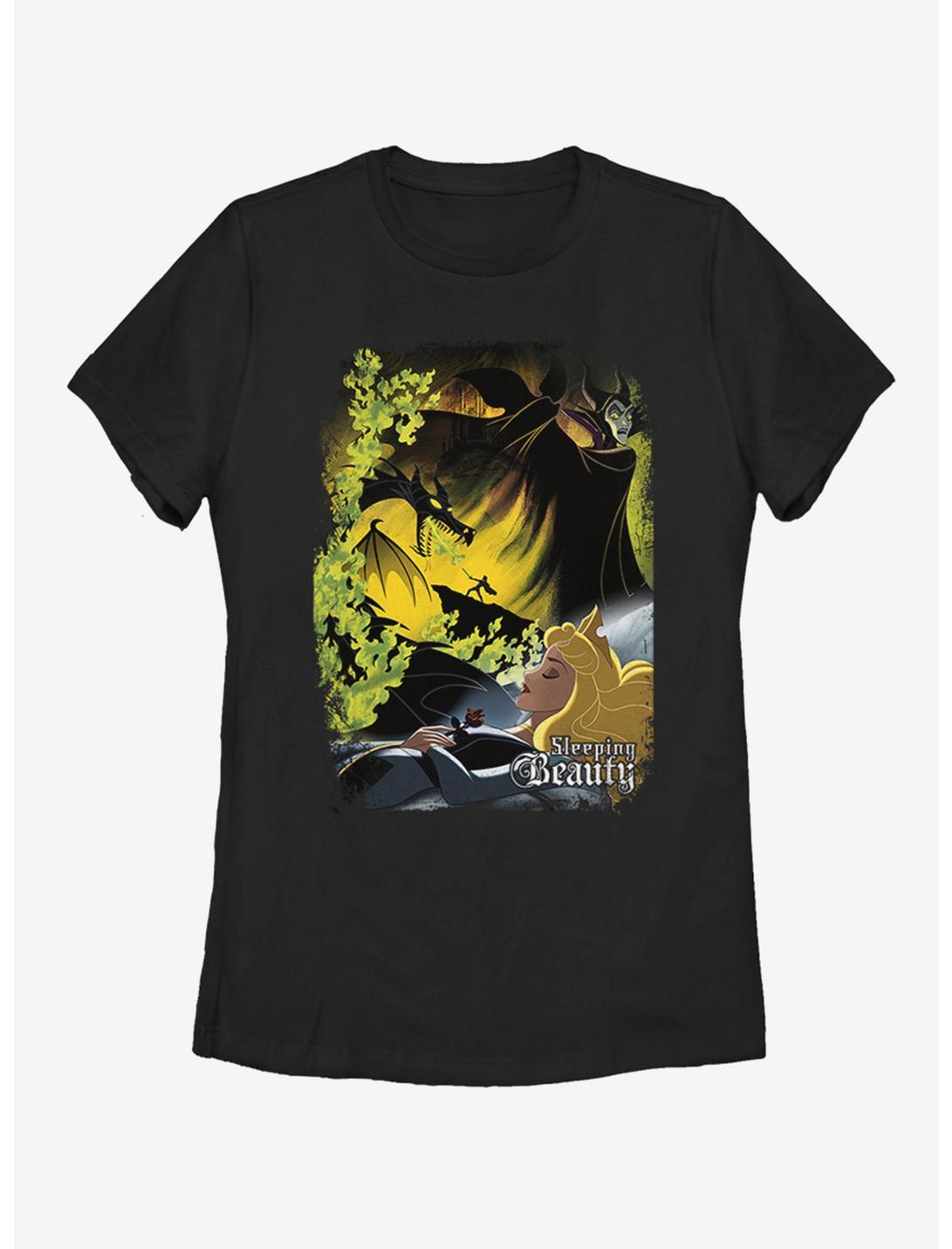 Disney Sleeping Beauty Poster Womens T-Shirt, BLACK, hi-res