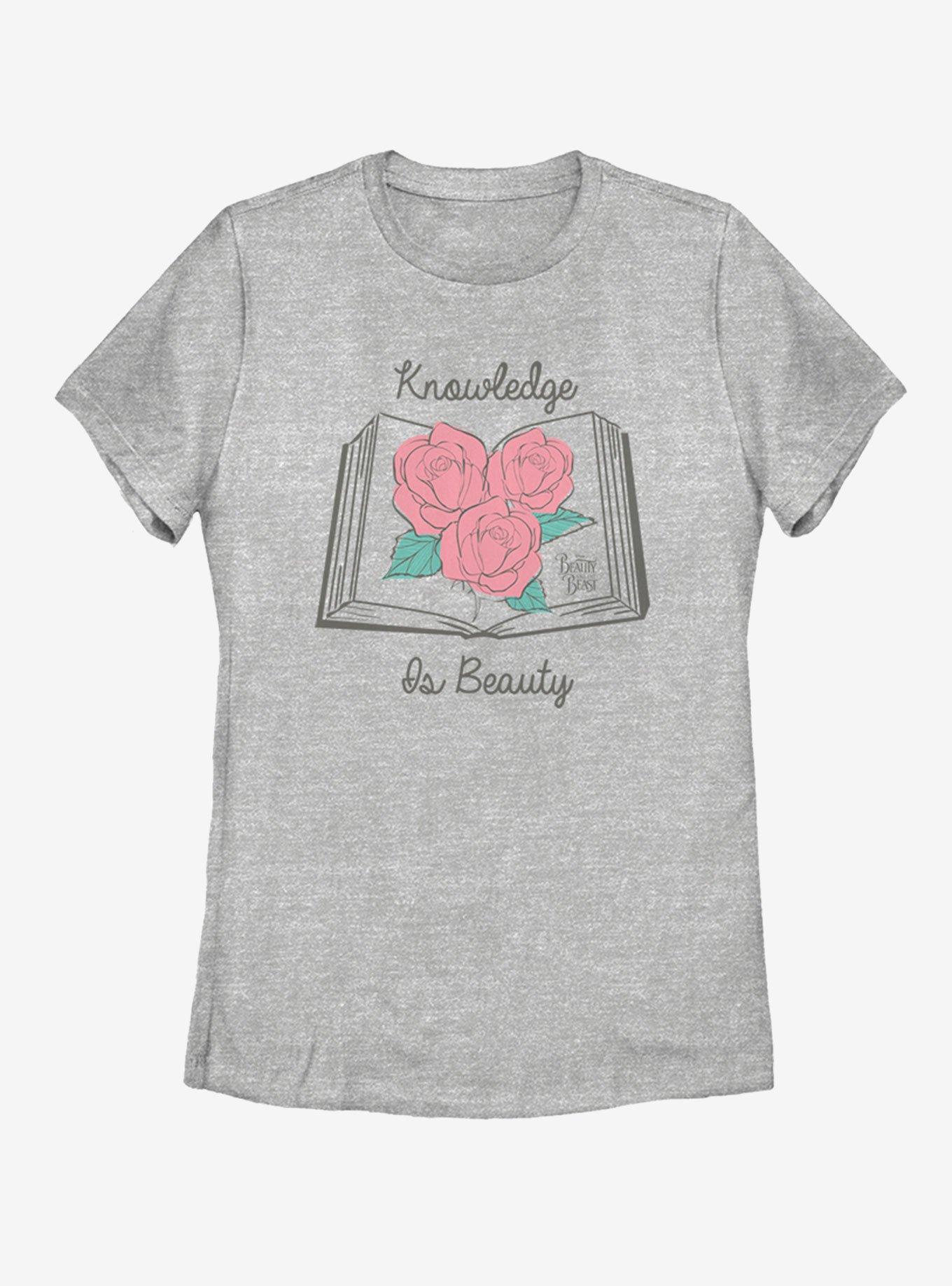 Disney Beauty and The Beast Knowledge Is Beauty Womens T-Shirt