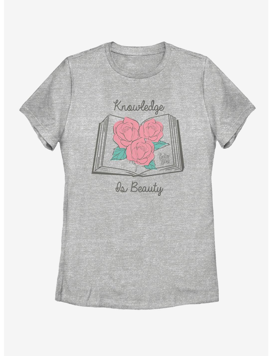 Disney Beauty and The Beast Knowledge Is Beauty Womens T-Shirt, ATH HTR, hi-res