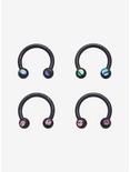 Steel Shell & Pink Curved Barbell 4 Pack, MULTI, hi-res