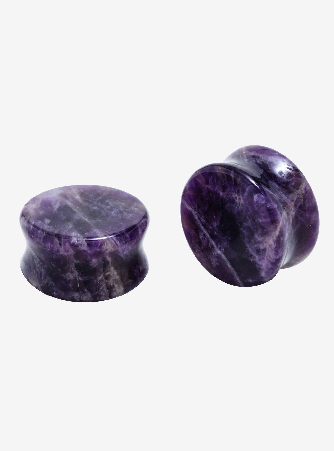 Stone Amethyst Plug 2 Pack, PURPLE, hi-res