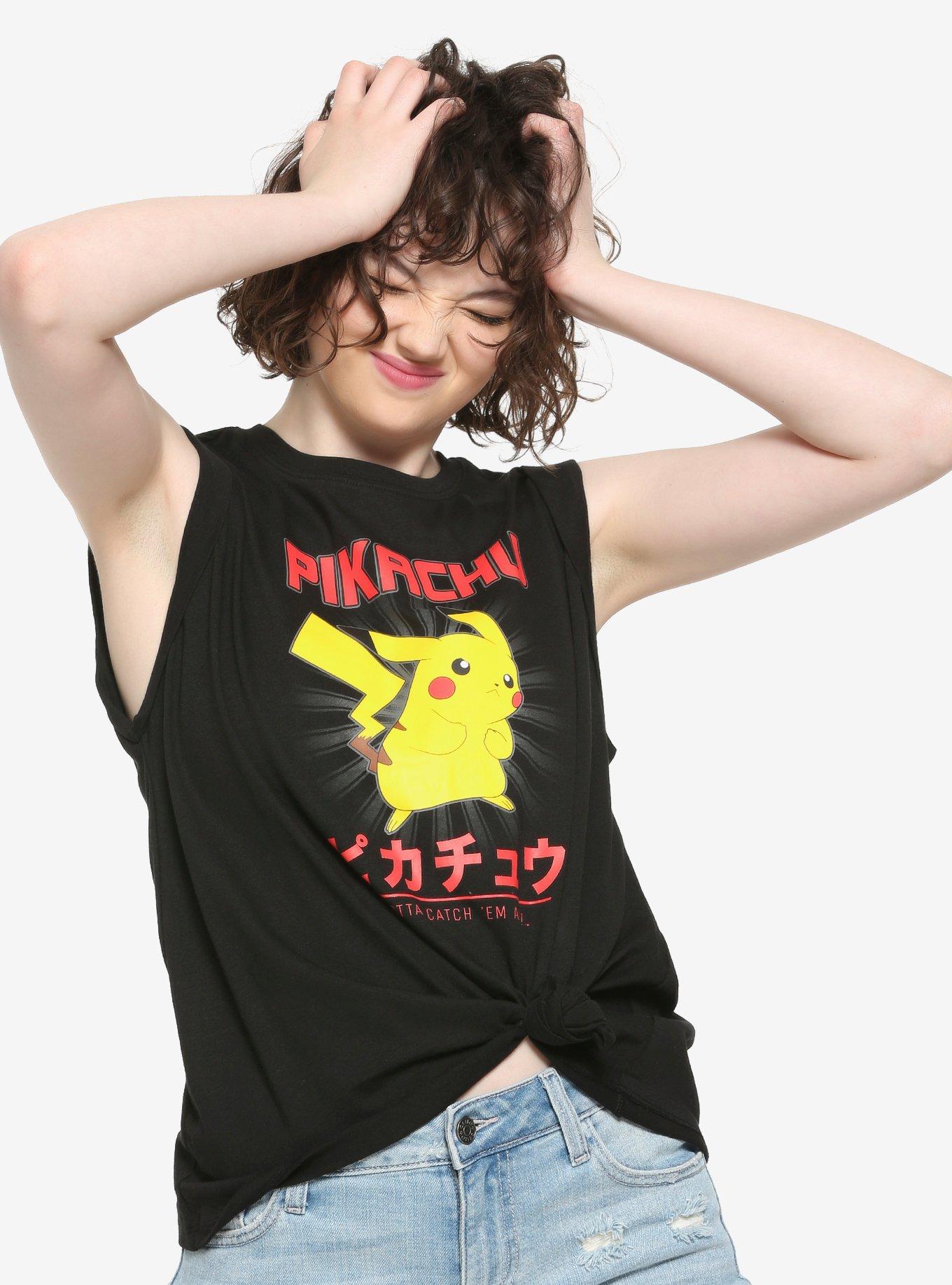 Pokemon Pikachu Tie-Front Girls Tank Top, MULTI, hi-res