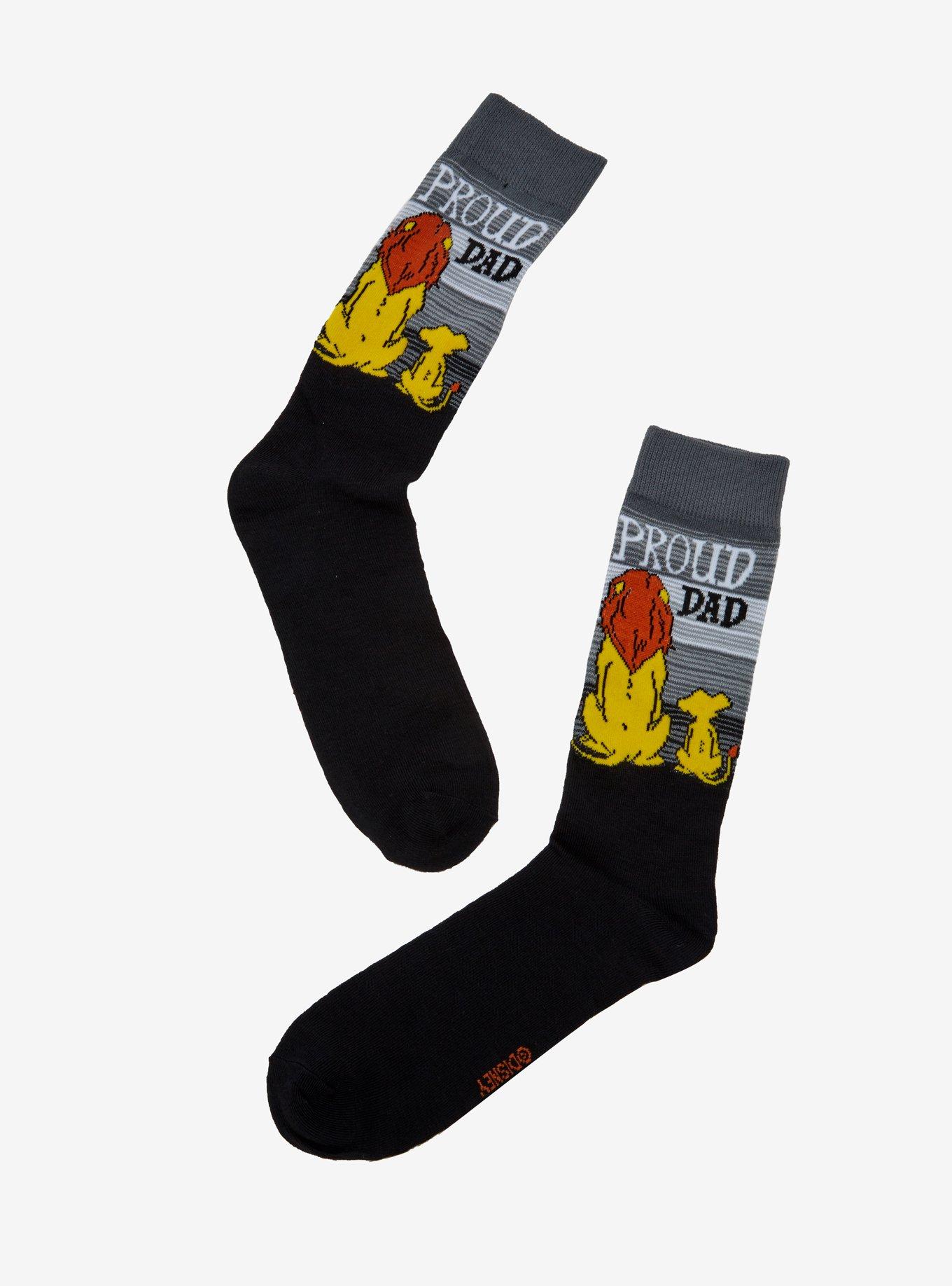 Disney The Lion King Proud Dad Crew Socks, , hi-res