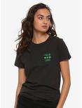 Feelin' Lucky Clover Pocket Womens T-Shirt - BoxLunch Exclusive, BLACK, hi-res
