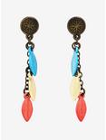Disney Pocahontas Compass Feather Earrings, , hi-res