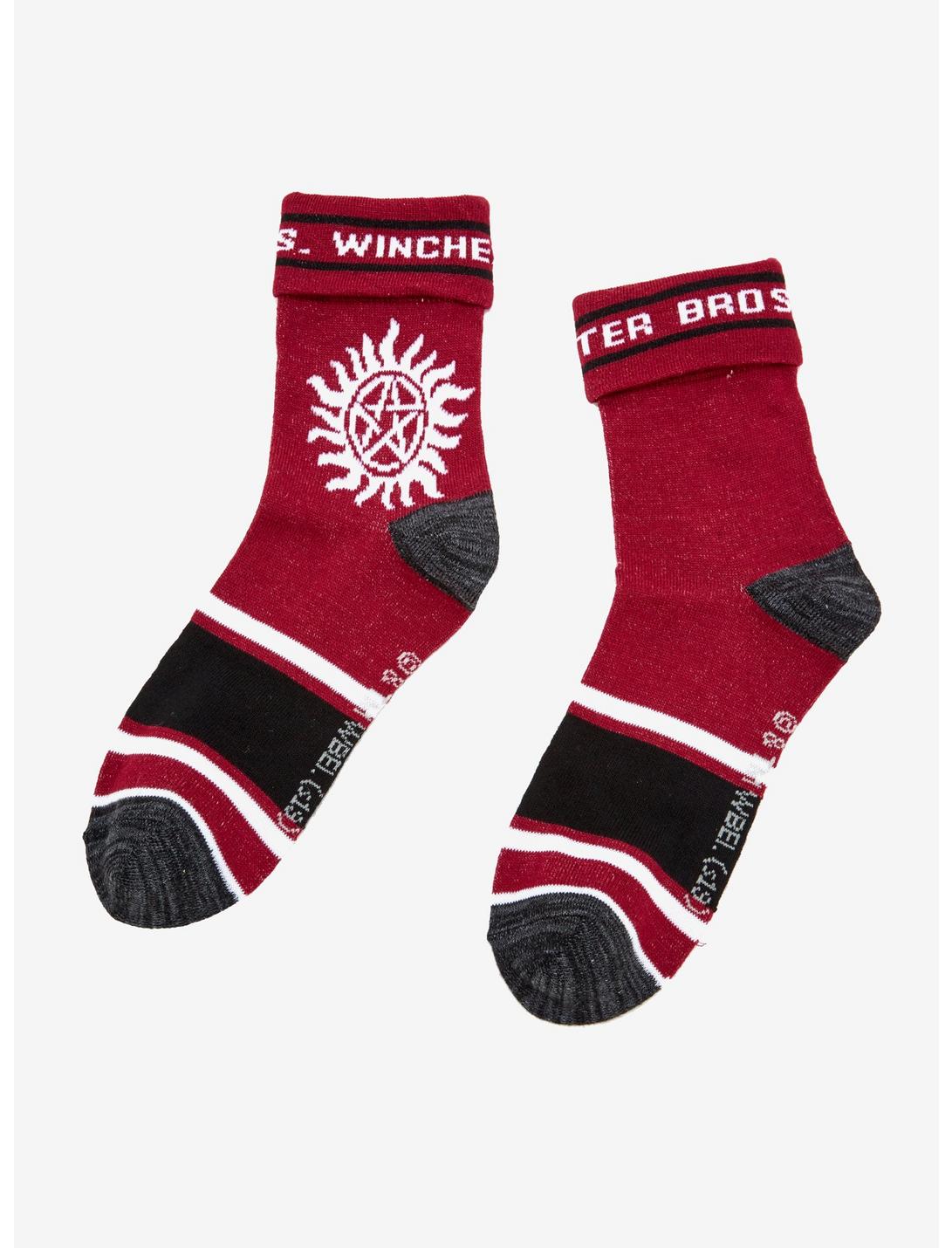 Supernatural Winchester Brothers Cuffed Socks, , hi-res