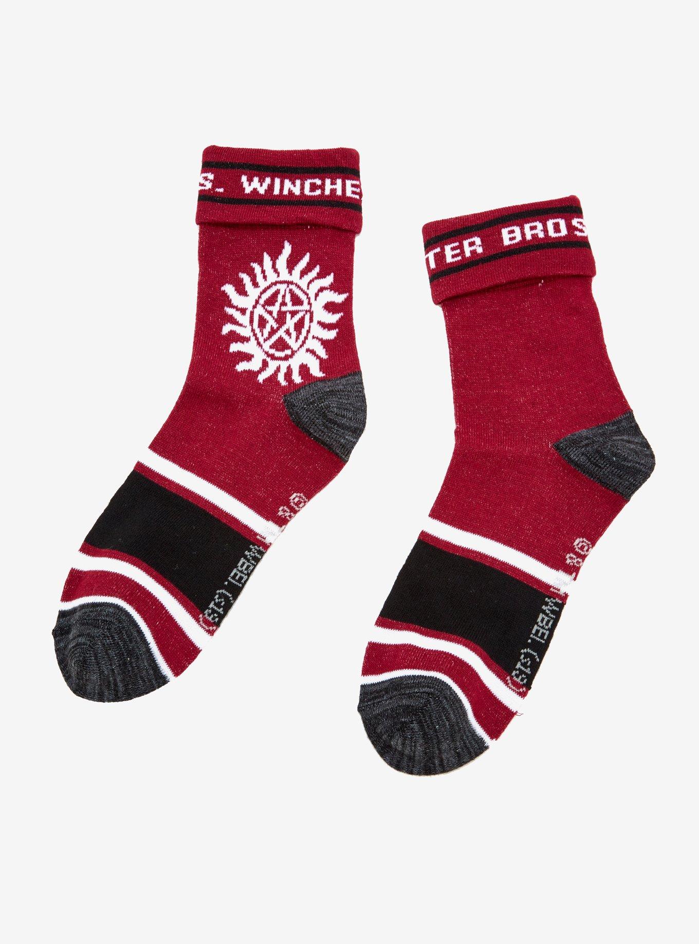 Supernatural Winchester Brothers Cuffed Socks, , hi-res