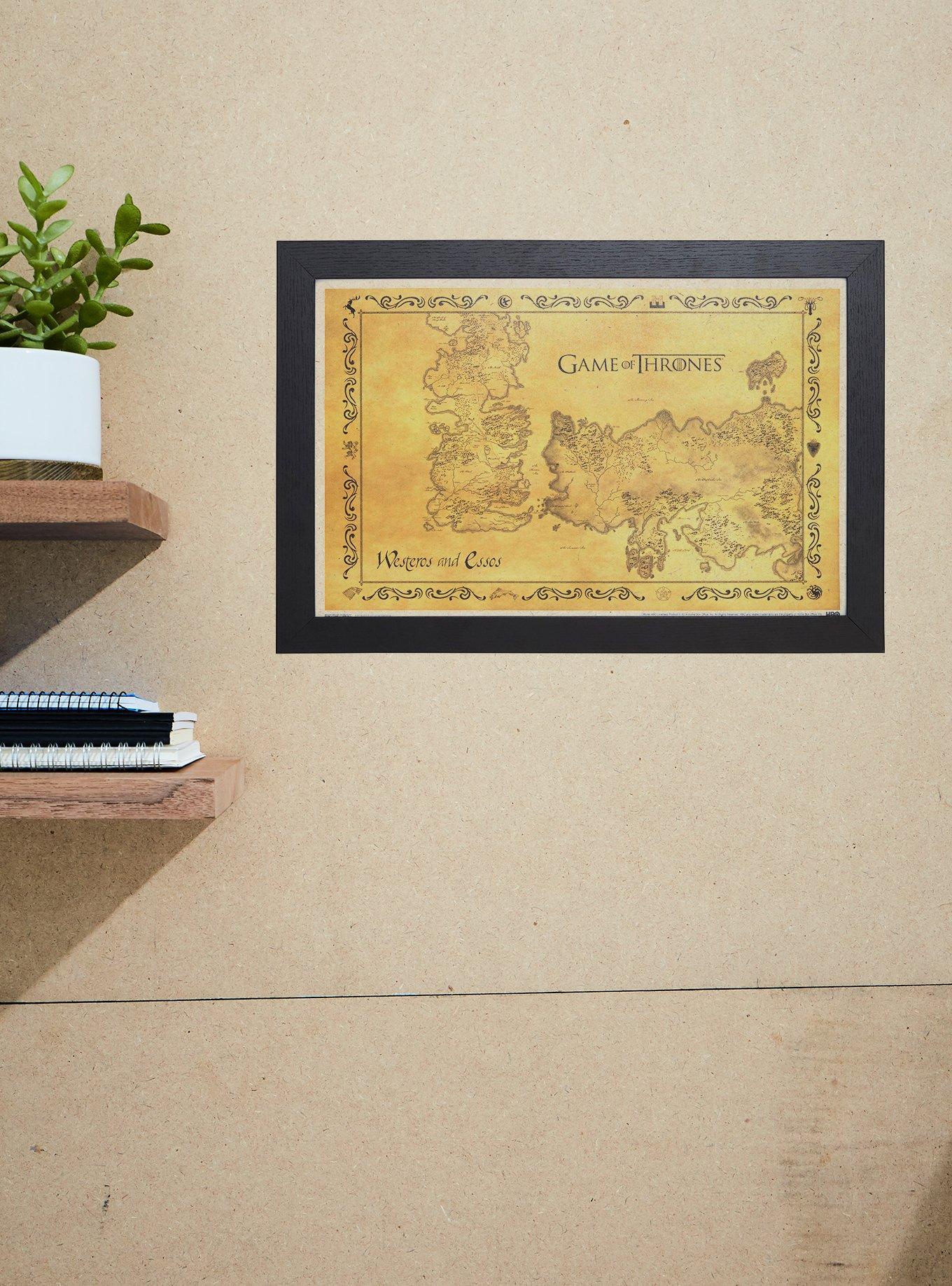 Game of Thrones Framed Map of Westeros and Essos, , hi-res