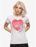Love Hurts Kitten Girls T-Shirt, PINK, hi-res