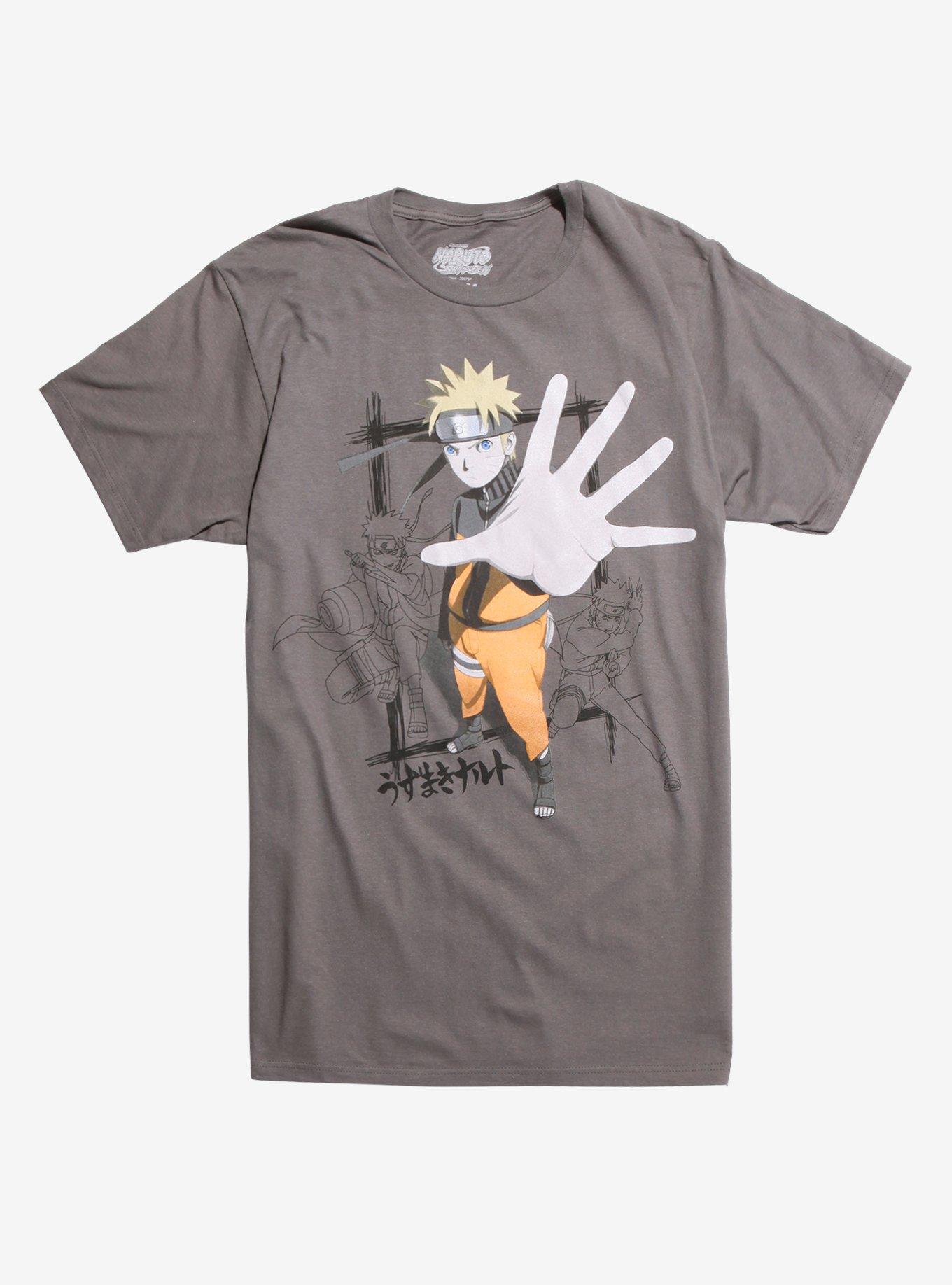 Naruto Shippuden Sketch Hand T-Shirt, MULTI, hi-res