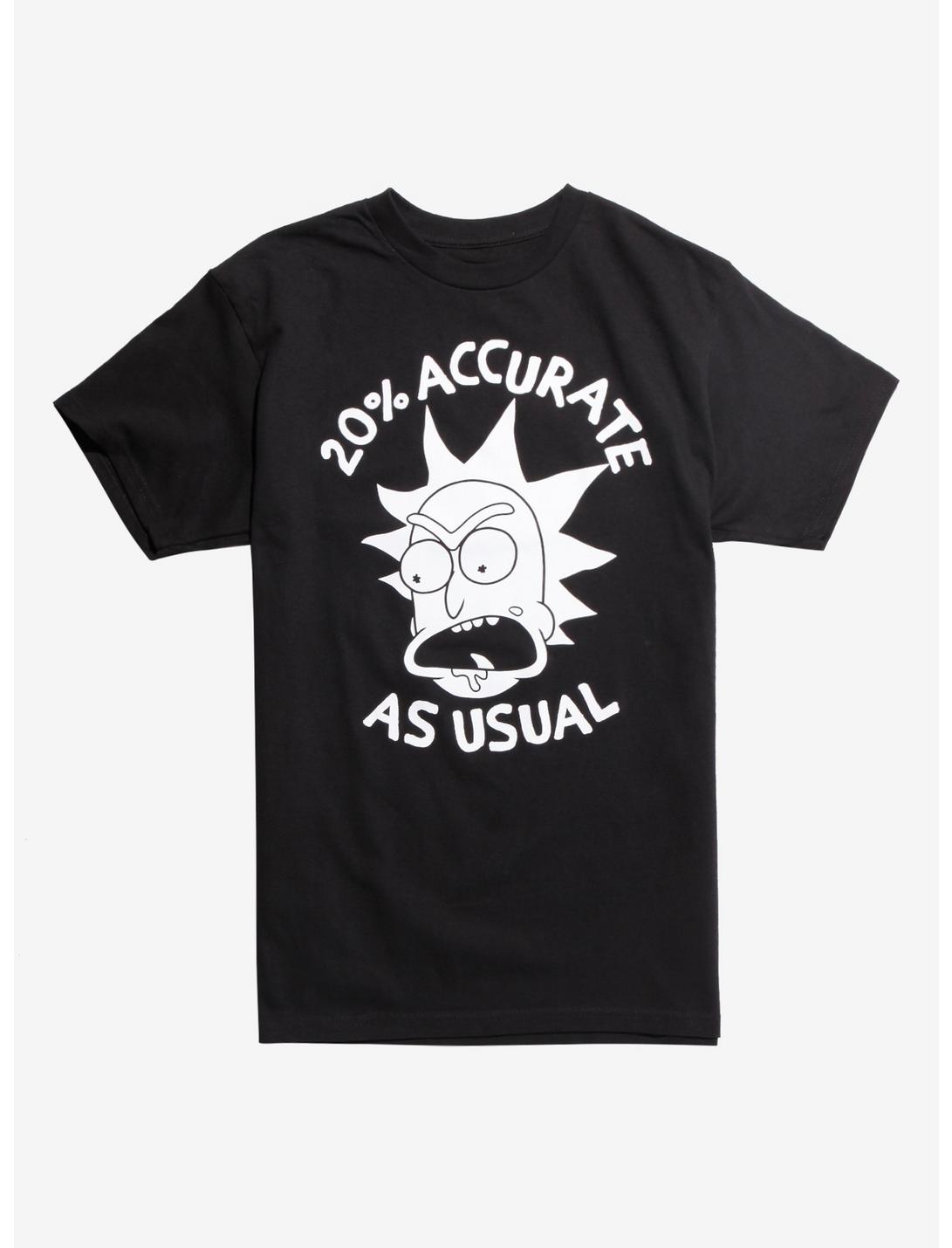 Rick And Morty 20 Percent Accurate As Usual T-Shirt, WHITE, hi-res