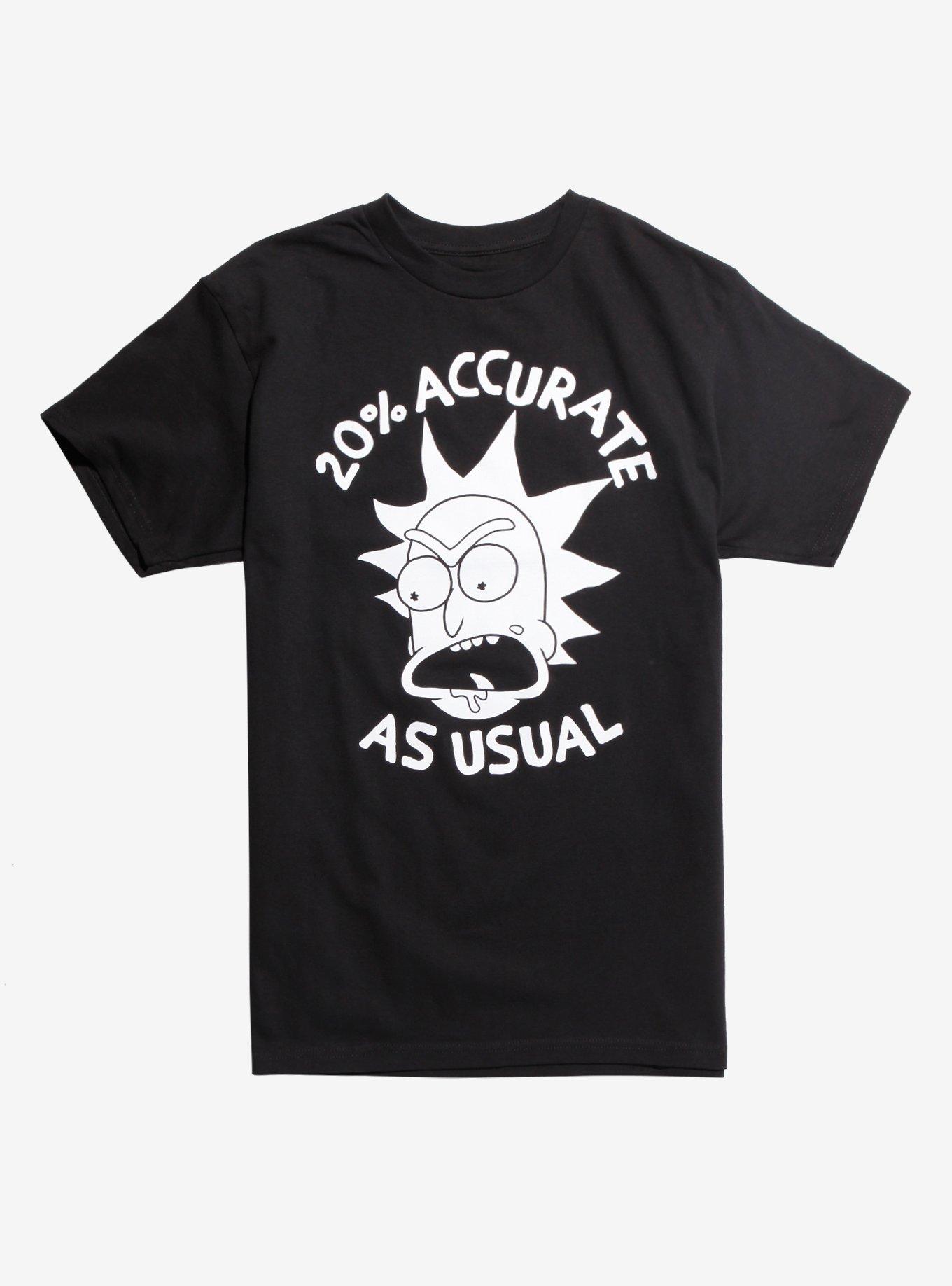 Rick And Morty 20 Percent Accurate As Usual T-Shirt, WHITE, hi-res