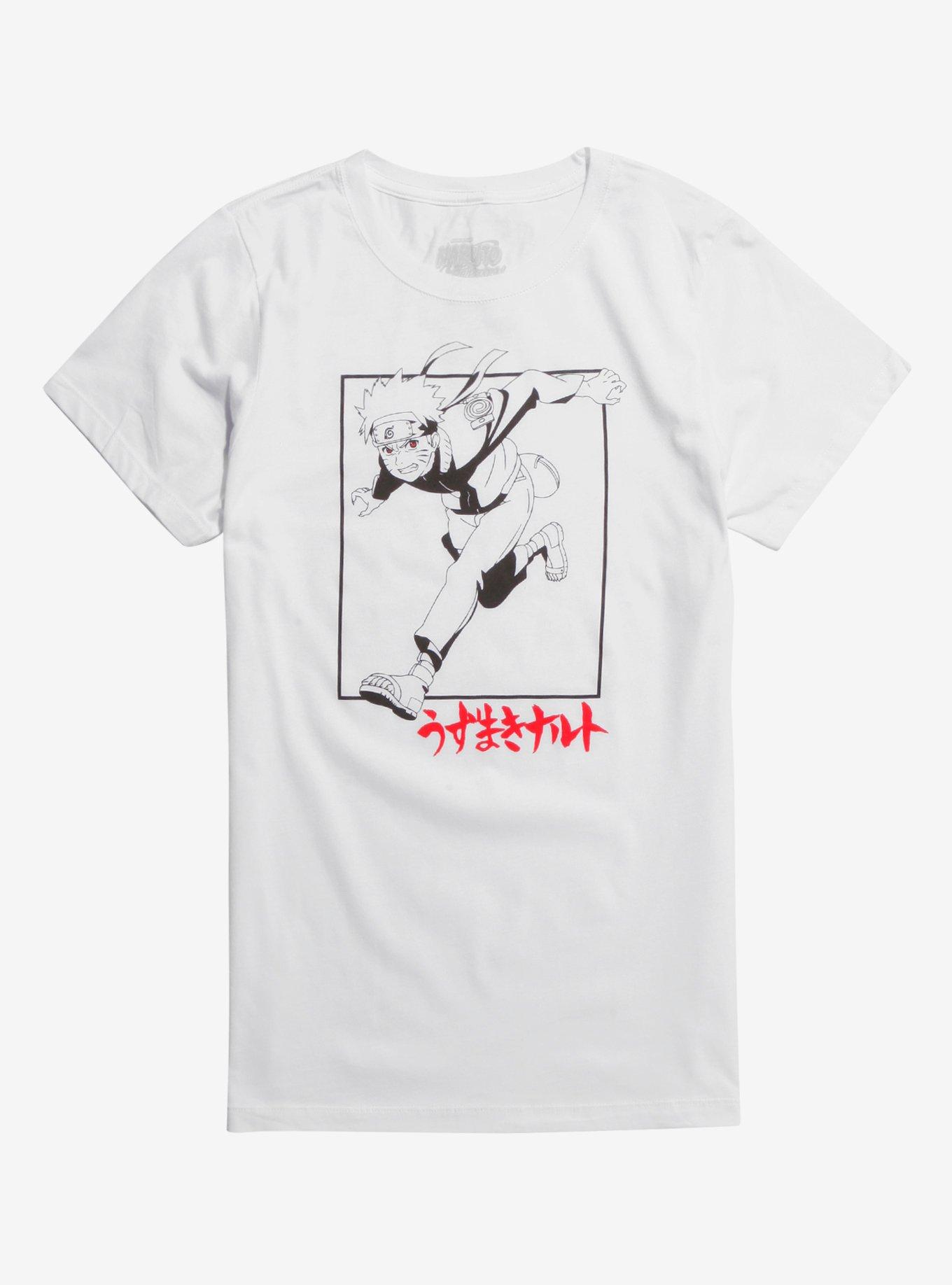 Naruto Shippuden Naruto Running Framed T-Shirt, BLACK, hi-res