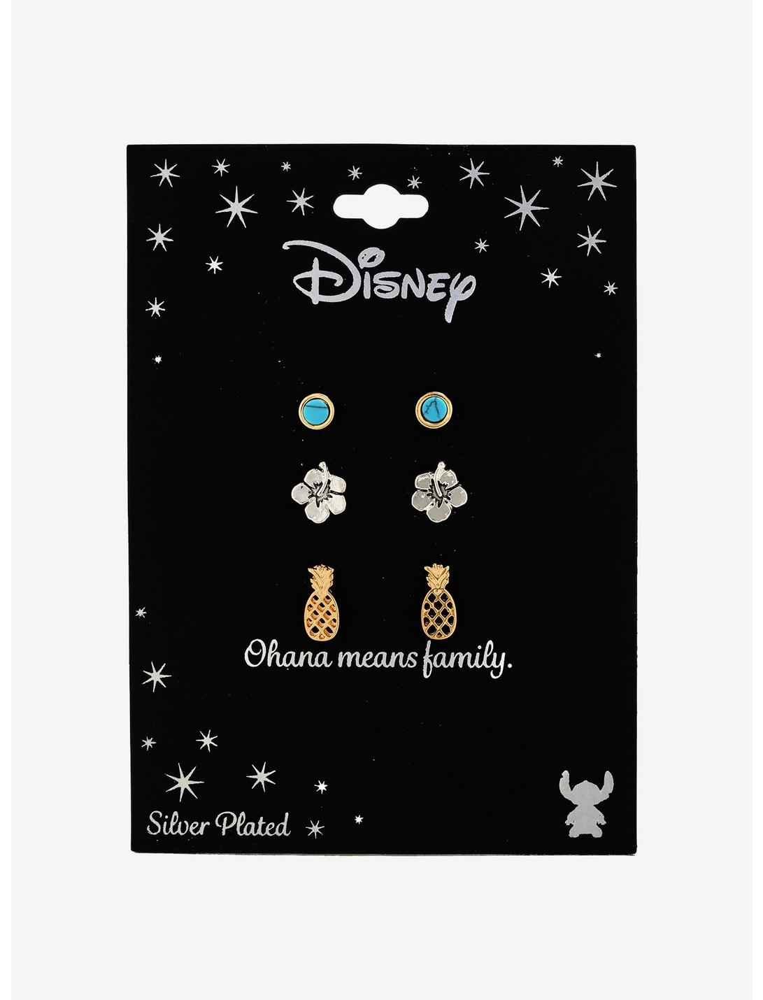 Disney Lilo & Stitch Pineapple Stud Earring Set - BoxLunch Exclusive, , hi-res