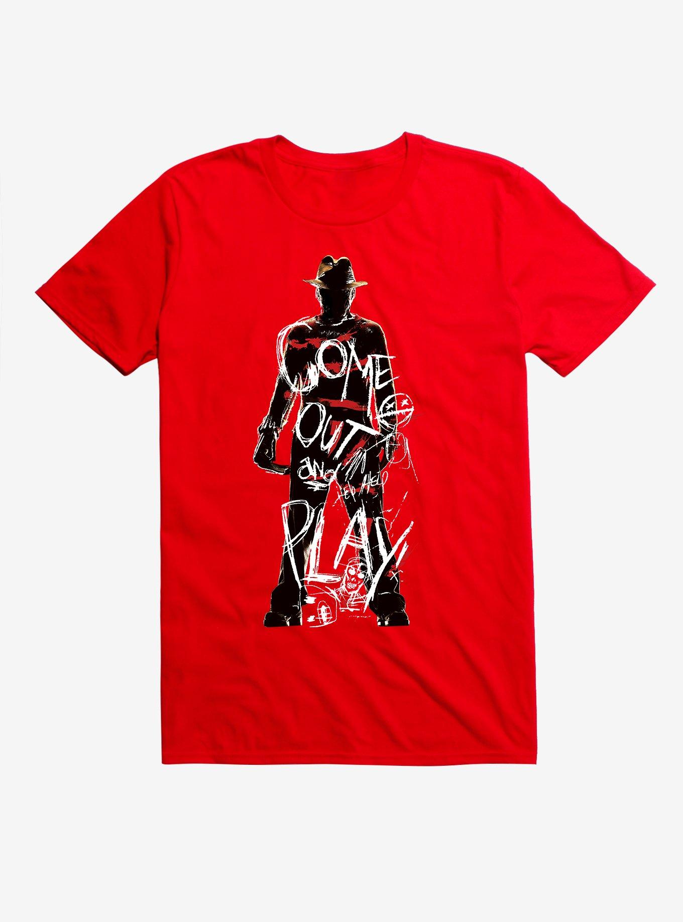 A Nightmare On Elm Street Come Out And Play T-Shirt, RED, hi-res