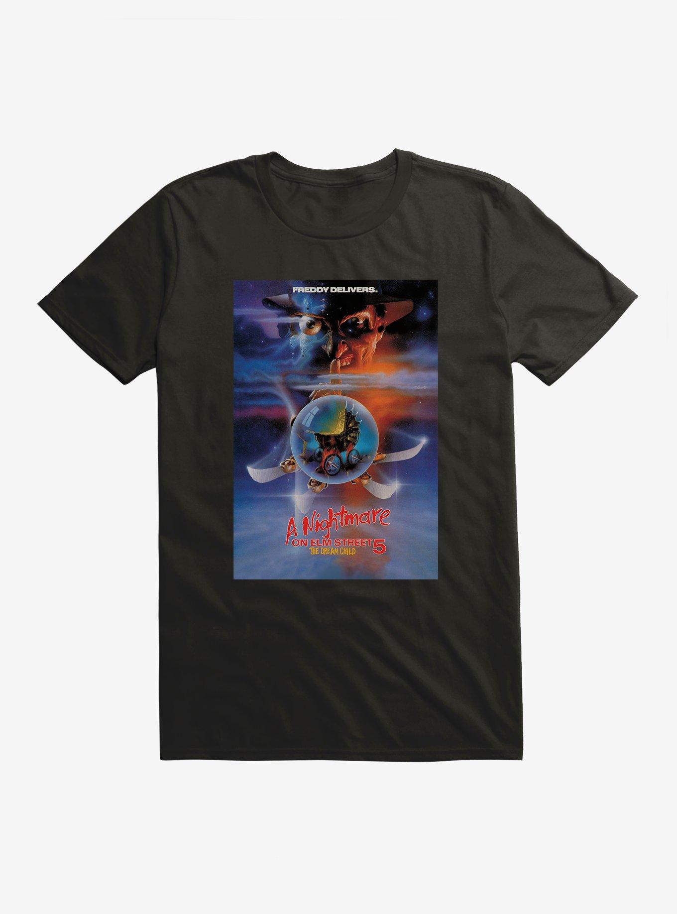 A Nightmare On Elm Street 5: The Dream Child Poster T-Shirt, BLACK, hi-res