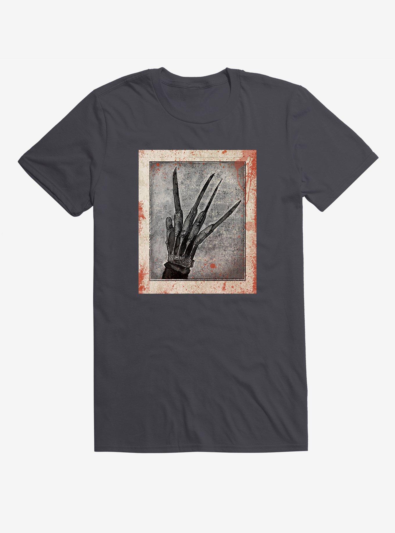 A Nightmare On Elm Street Freddy Claws T-Shirt, CHARCOAL, hi-res