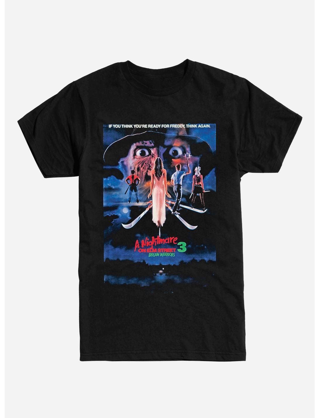 A Nightmare On Elm Street 3: Dream Warriors Poster T-Shirt, BLACK, hi-res
