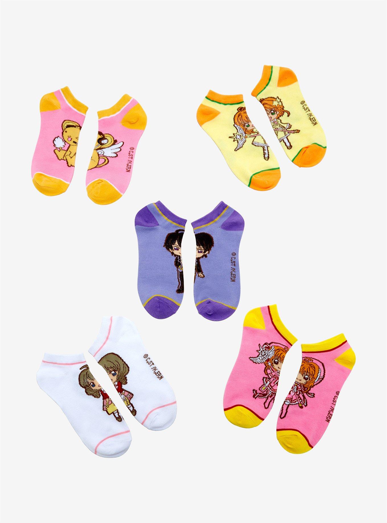 Cardcaptor Sakura: Clear Card Characters No-Show Socks 5 Pair, , hi-res