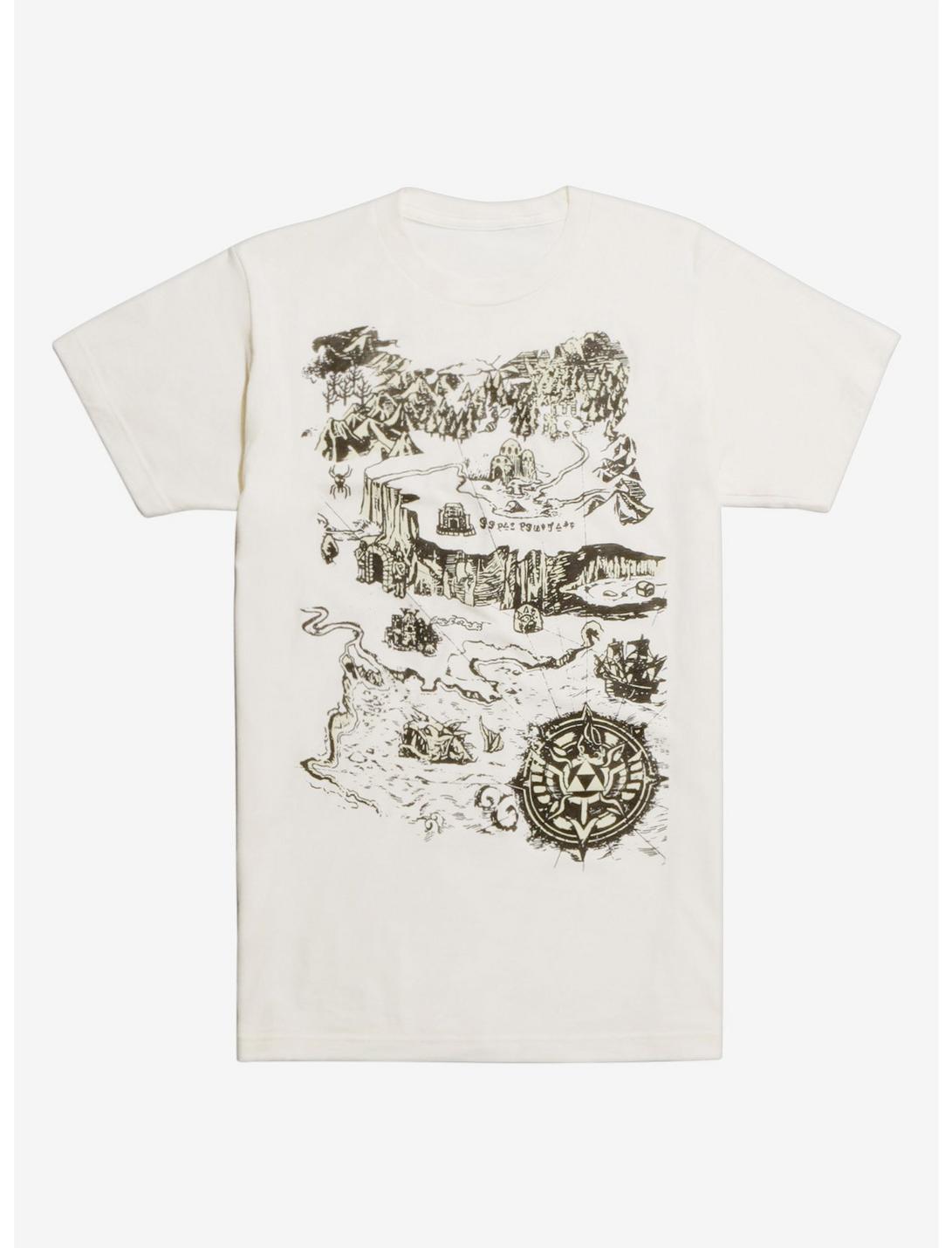The Legend Of Zelda Hyrule Map T-Shirt, BLACK, hi-res
