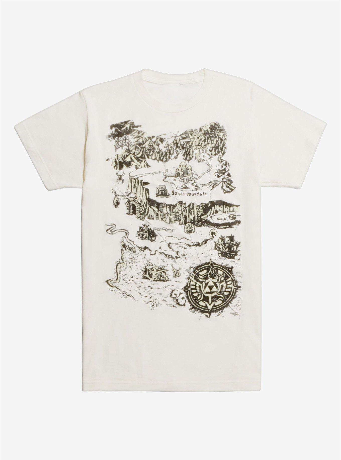 The Legend Of Zelda Hyrule Map T-Shirt, BLACK, hi-res