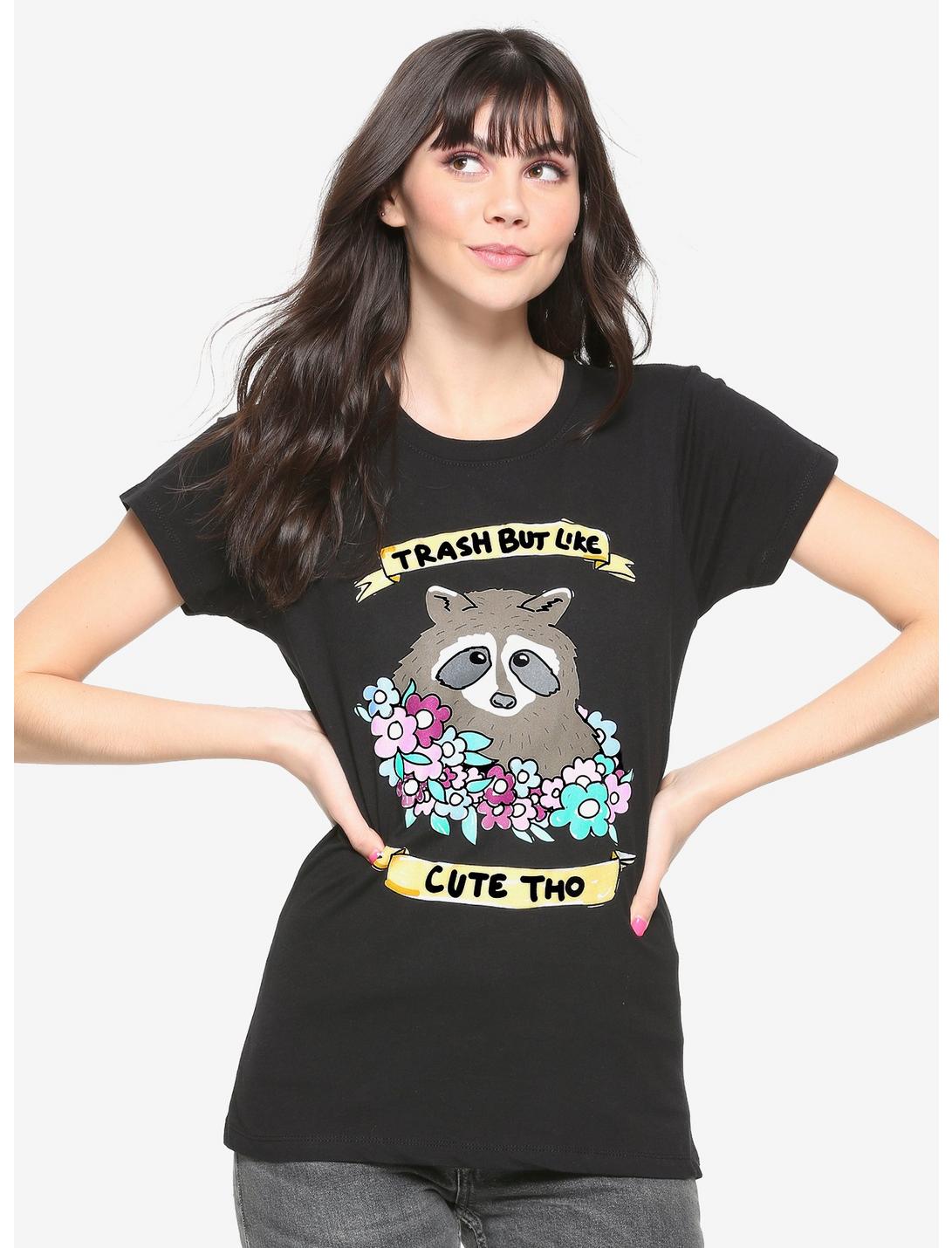 Cute Trash Raccoon Girls T-Shirt, MULTI, hi-res