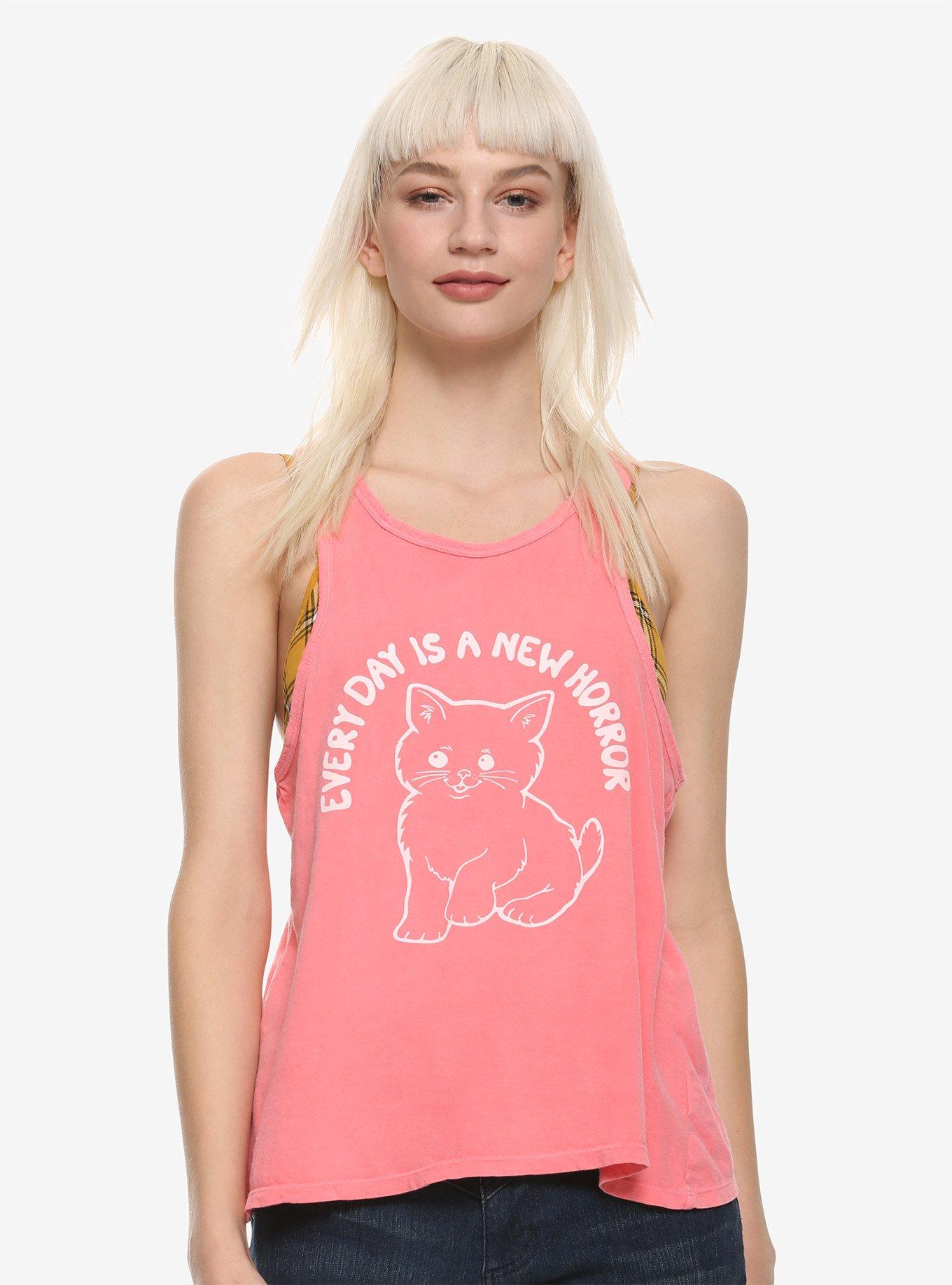 New Horror Kitten Girls Tank Top, WHITE, hi-res