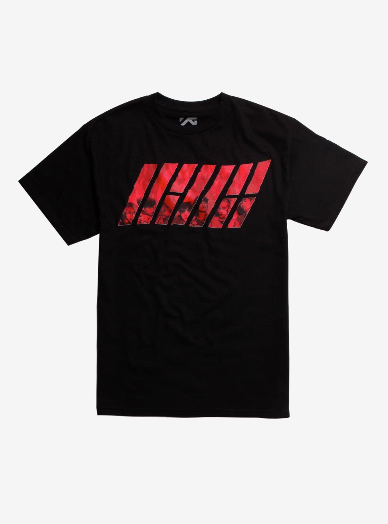 iKON Red Logo Photo T-Shirt, BLACK, hi-res