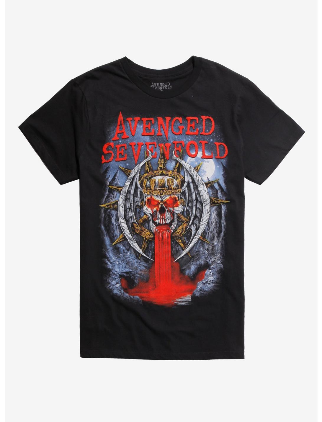 Avenged Sevenfold Blood Waterfall T-Shirt, BLACK, hi-res