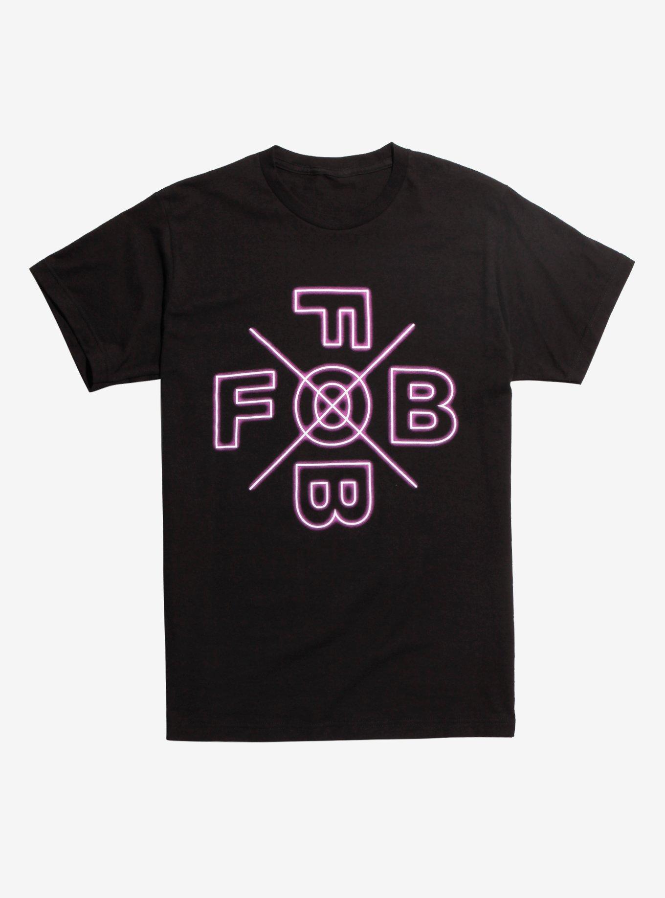 Fall Out Boy Glow Logo T-Shirt, BLACK, hi-res