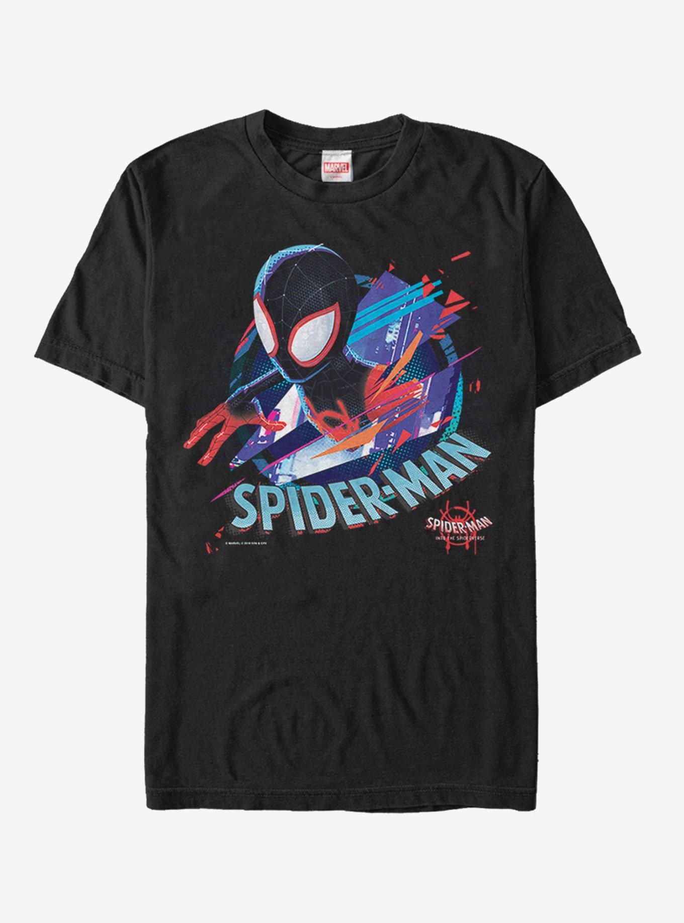 Marvel Spider-Man Spider-Verse Cracked Spider T-Shirt, BLACK, hi-res