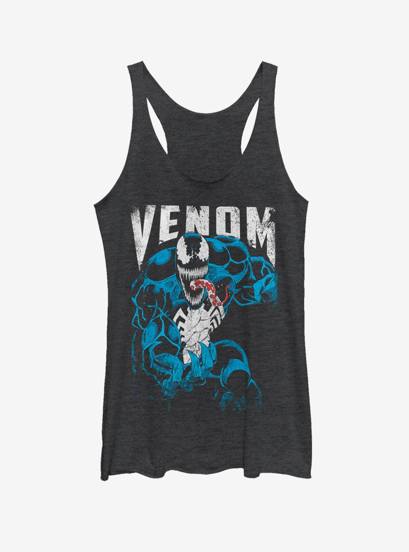 Marvel Venom Grunge Girls Tank, BLK HTR, hi-res