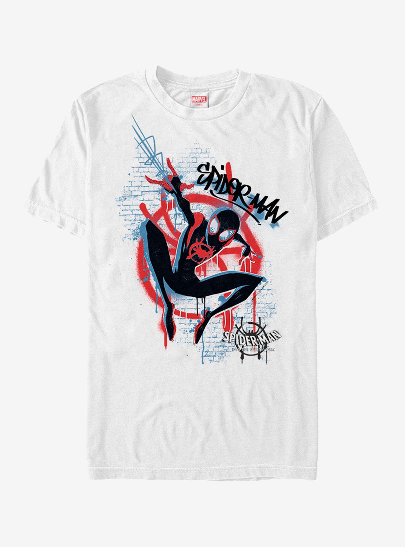 Marvel Spider-Man Spider-Verse Graffiti Spider T-Shirt, WHITE, hi-res