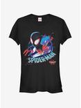 Marvel Spider-Man Spider-Verse Cracked Spider Womens T-Shirt, BLACK, hi-res