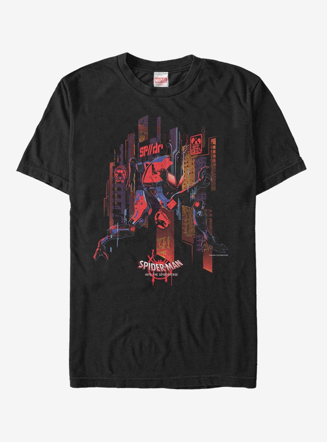 Marvel Spider-Man: Into The Spider-Verse SP//dr City T-Shirt, BLACK, hi-res