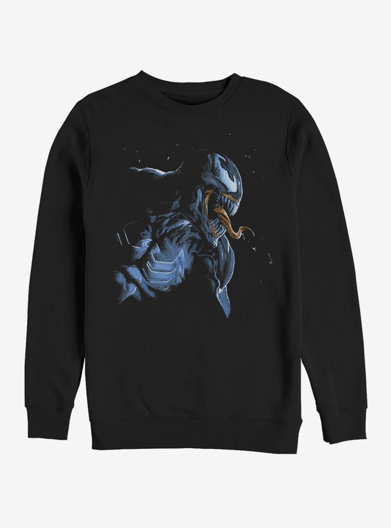 Marvel Venom Distress Sweatshirt, BLACK, hi-res