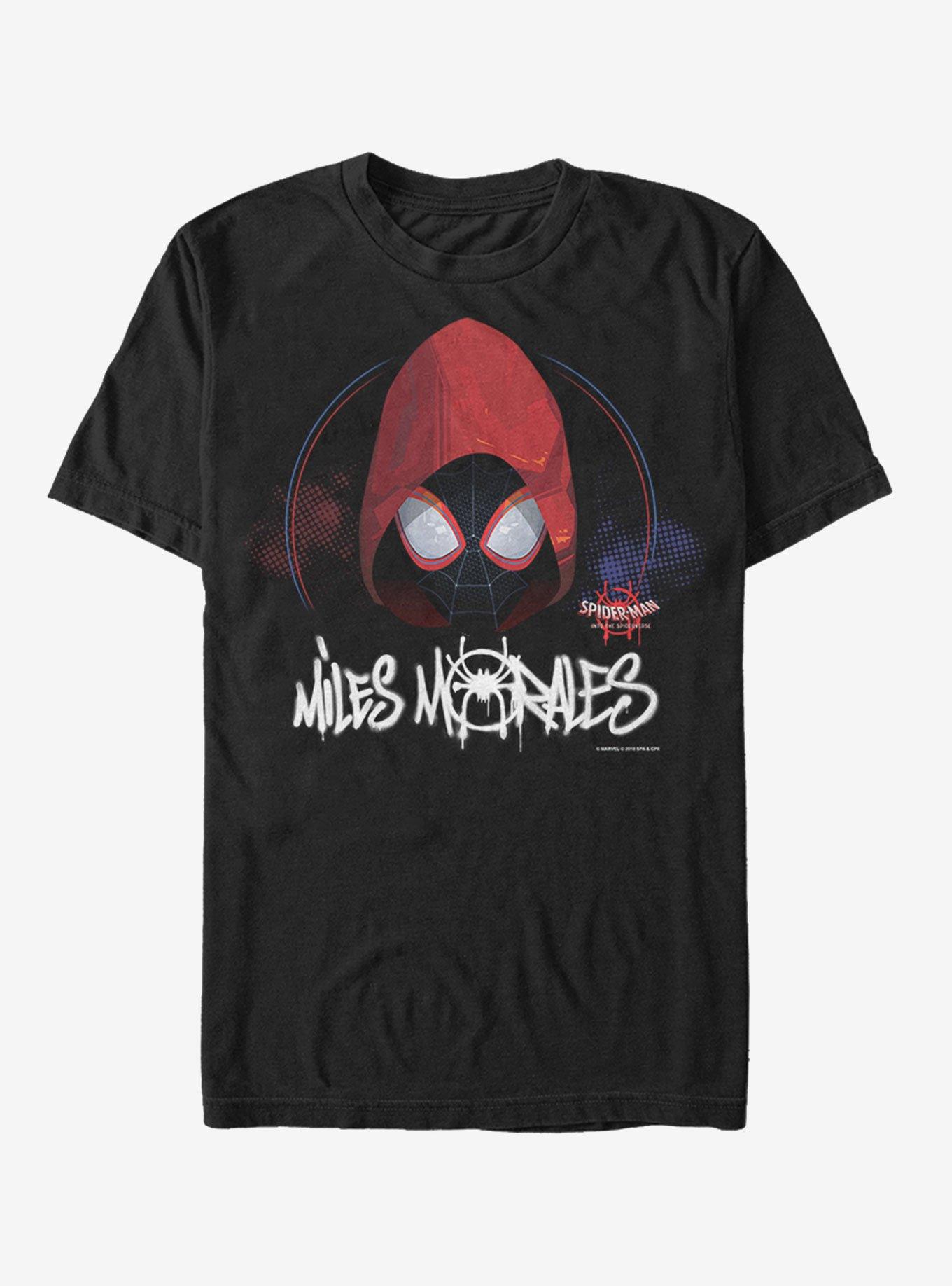 Marvel Spider-Man: Into The Spider-Verse Hooded Miles T-Shirt, BLACK, hi-res