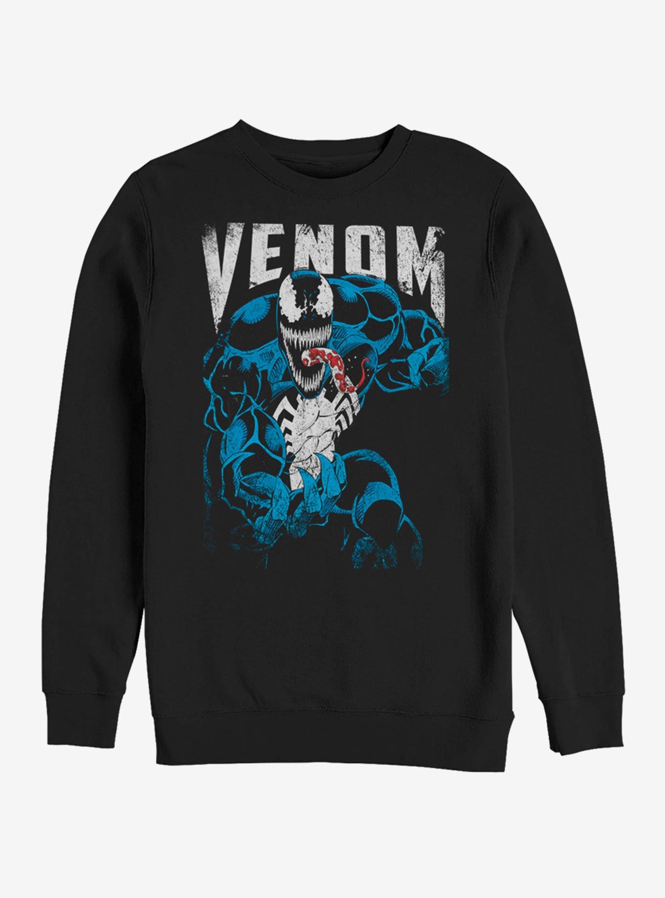 Marvel Venom Grunge Sweatshirt, BLACK, hi-res