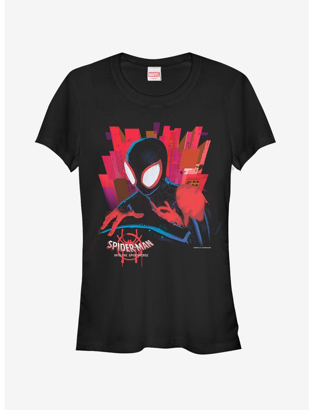 Marvel Spider-Man Spider-Verse Black Spider Womens T-Shirt, BLACK, hi-res