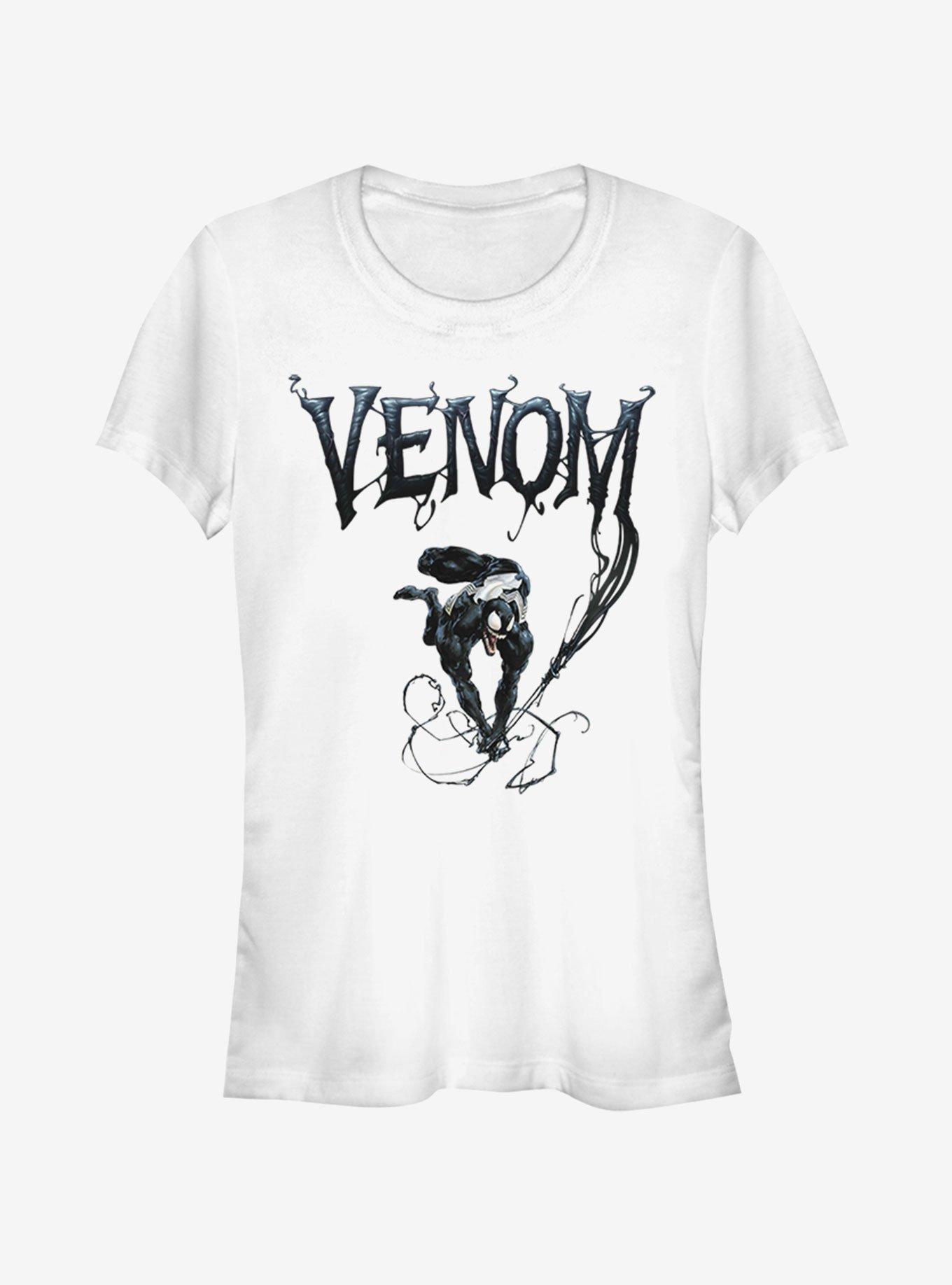 Marvel Venom Symbiote Title Womens T-Shirt