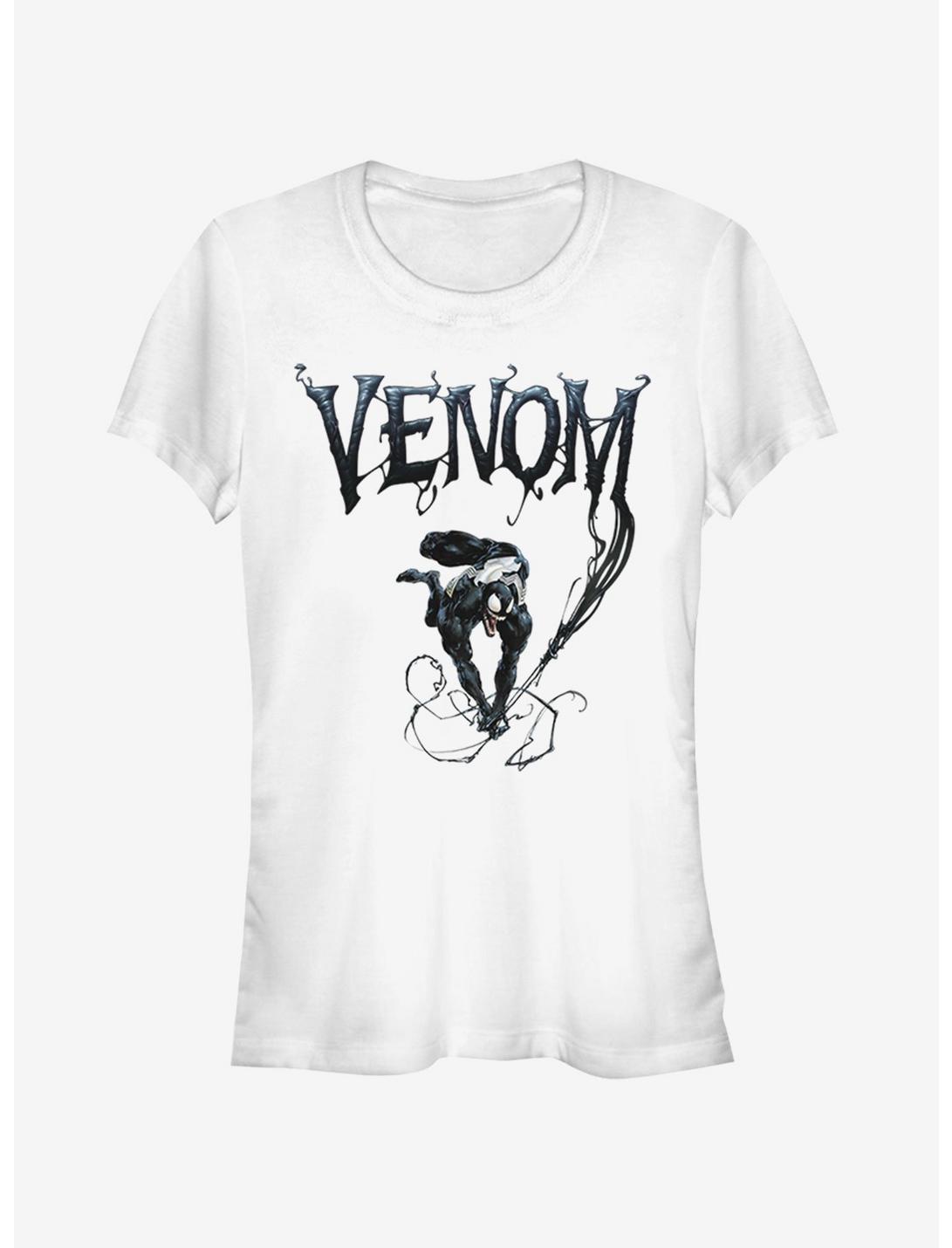 Marvel Venom Symbiote Title Womens T-Shirt, WHITE, hi-res