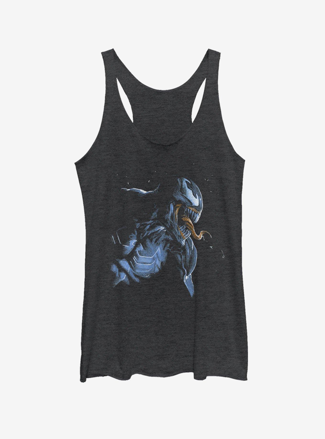 Marvel Venom Distress Girls Tank, BLK HTR, hi-res